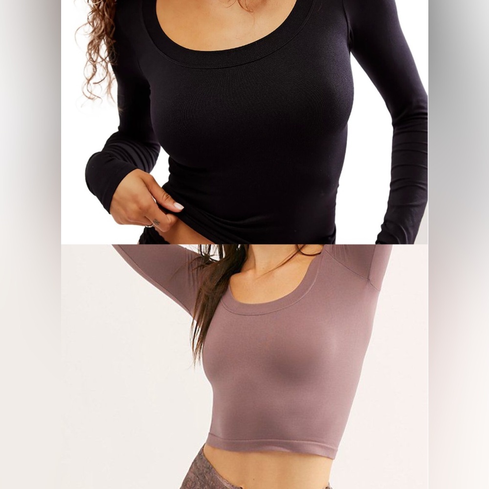 Free people intimately scoop neck cropped layering top bundle
Size M/L